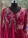 Purple Handwork Gown