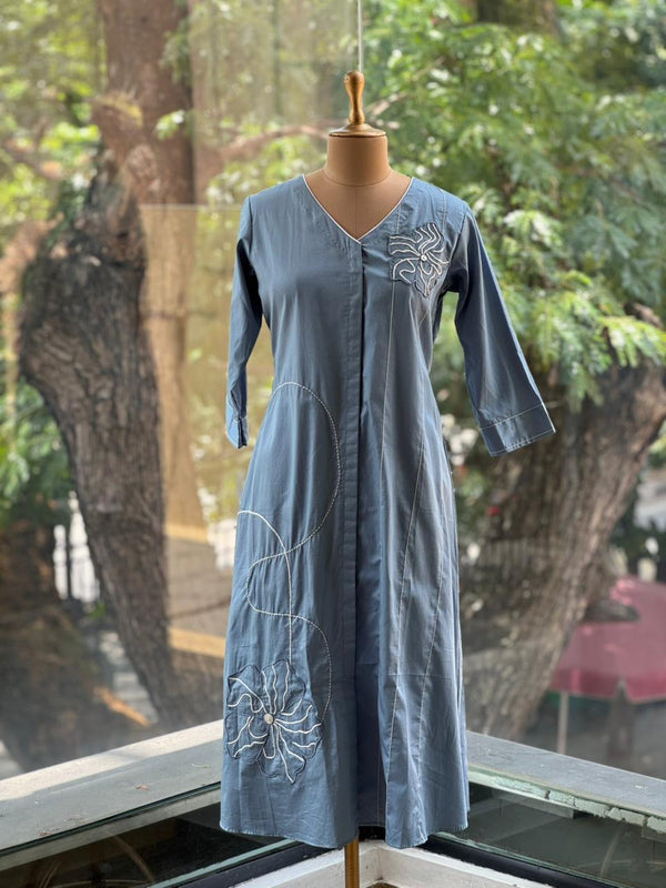 Blue Applique Tunic