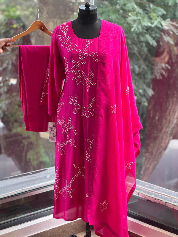 Pink Knot Work Suit