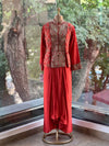 Orange Skirt Set