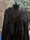 Black Shimmer Cape Set