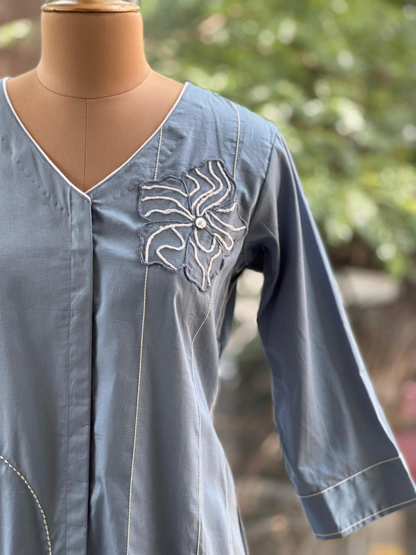 Blue Applique Tunic