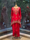 Red Skirt Set