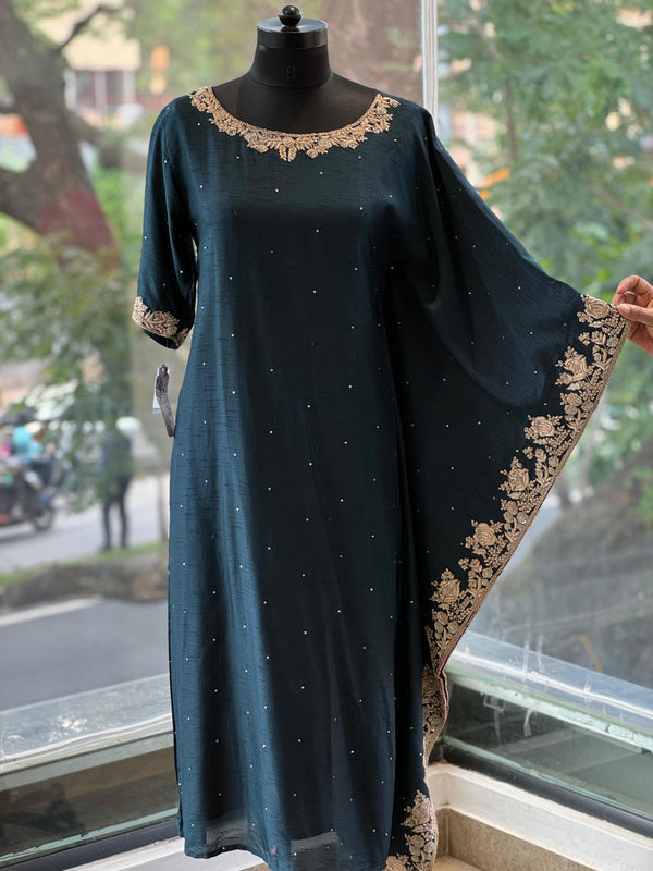 Blue Designer Made Kaftan Co Ord