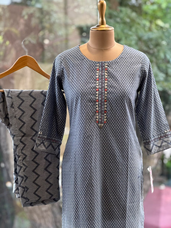 Grey Printed Co Ord