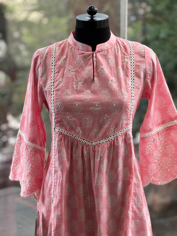 Light Pink Schiffli Co Ord
