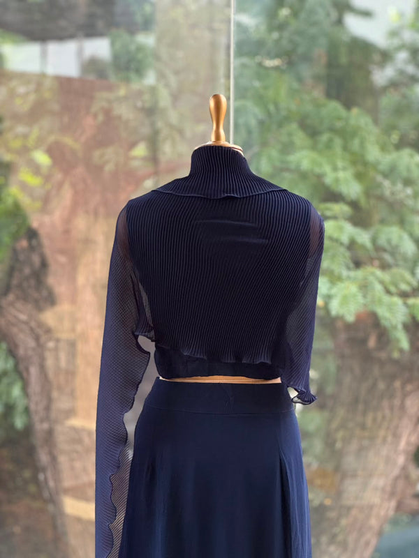Navy Blue Crush Skirt Set