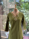 Green V Neck Tunic