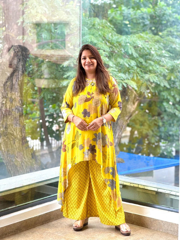 Yellow High Low Co Ord
