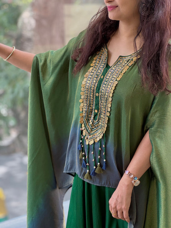Green Shaded Harem Set