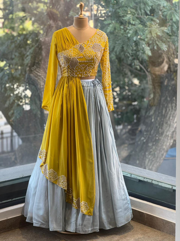Yellow Skirt Set
