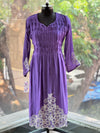 Purple Embroidered Dupatta Set