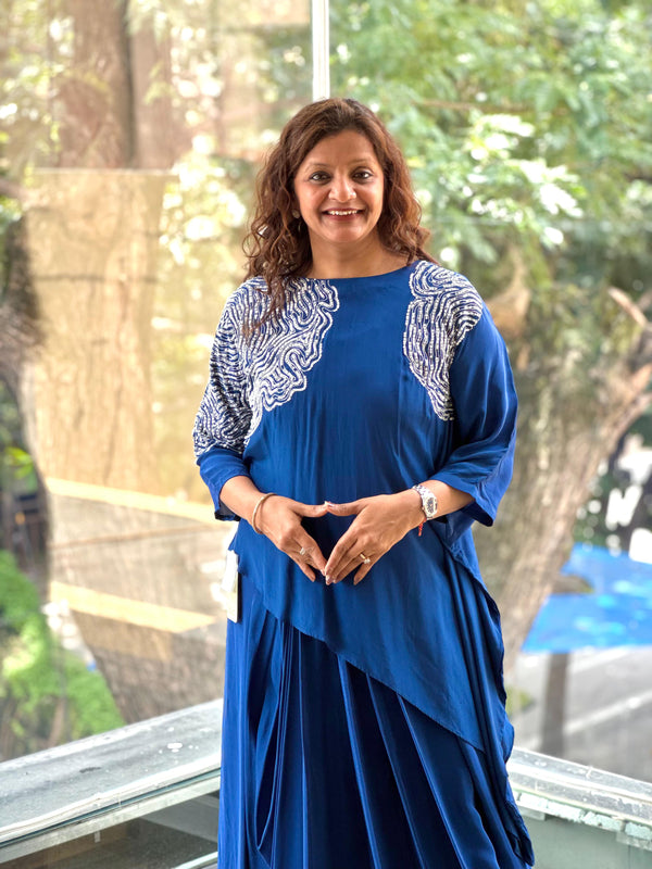 Blue Tari Work Gown