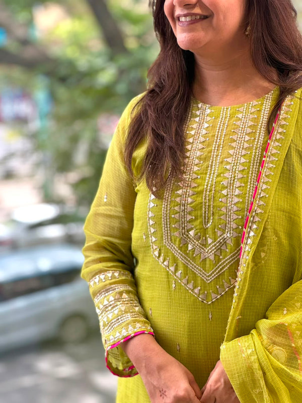 Fluorescent Green Kota Suit