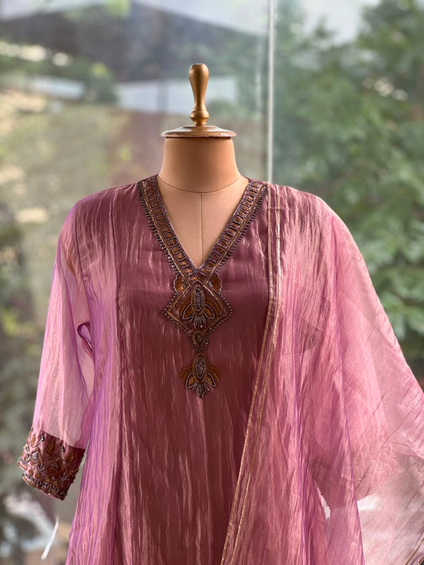 Purple Pure Glass Tissue Suit