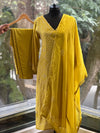 Yellow knot work suit for women