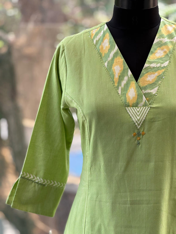 Green Ikkat Tunic