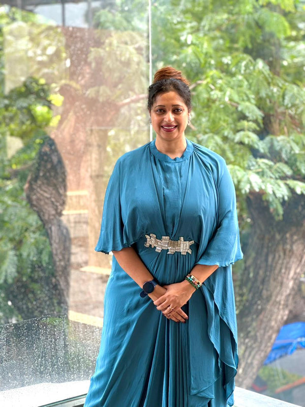 Blue Kaftan Style Gown