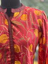 Rust Yellow Floral Printed Tunic