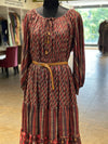 Brown Printed Dress