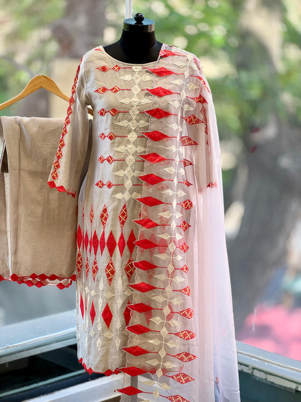 Patch Work Dupatta Set