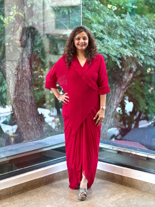 Maroonish Red Crush Tunic