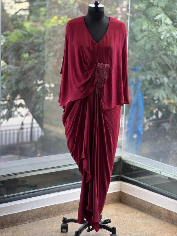 Maroon Cowl Tunic