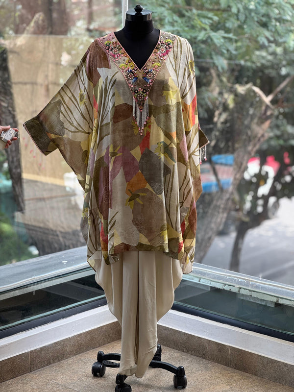 Beige  Kaftan Co Ord