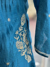 Blue Embroidered Suit
