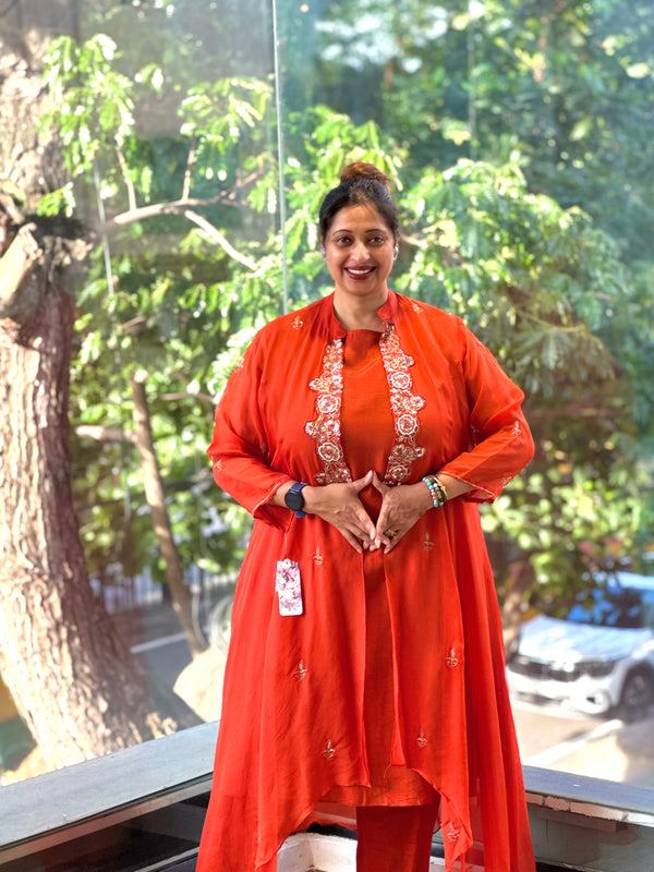 Orange Asymmetrical Co Ord