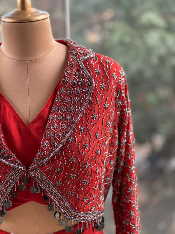Rust Jacket Style Drape