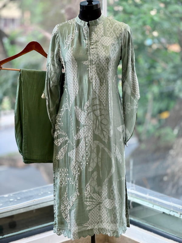 Green Printed Co Ord