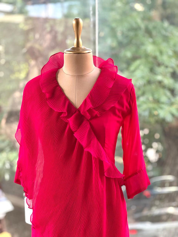 Fuchsia Pink Crush Flap Tunic