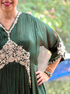 Green Intricate Work Gown