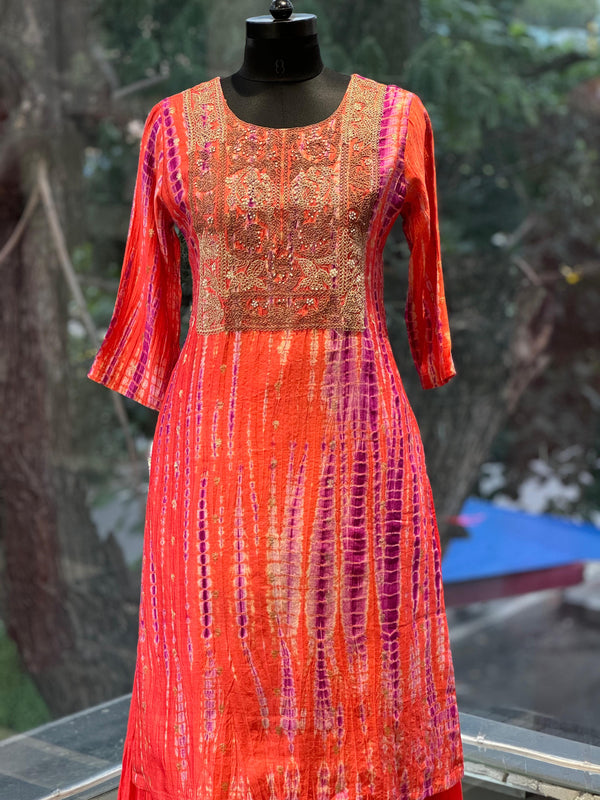 Orange Sharara Set