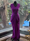 Purple Intricate Yolk Cape Set