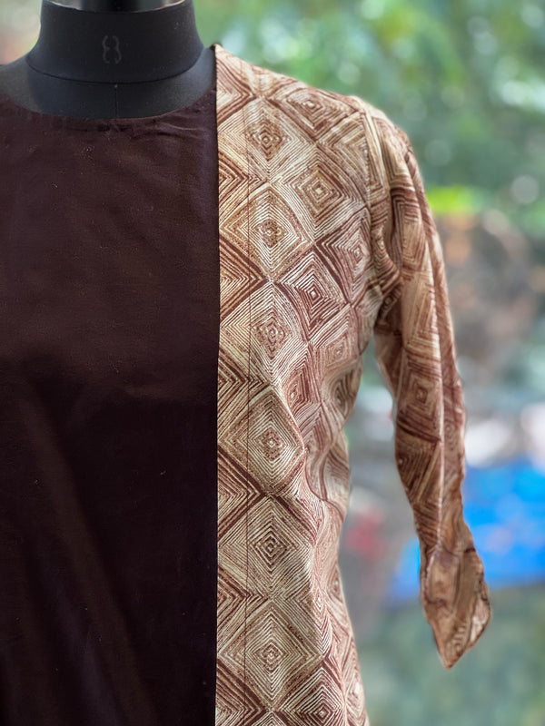 Brown Printed Tunic