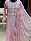 Pink Embroidered Suit