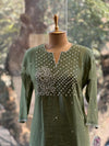 Green Dupatta Set