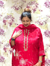 Red Printed Dupatta Set