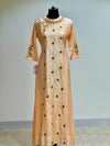 Peach Embroidered Gown