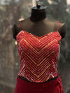 Maroon Taari Work Lehenga Set