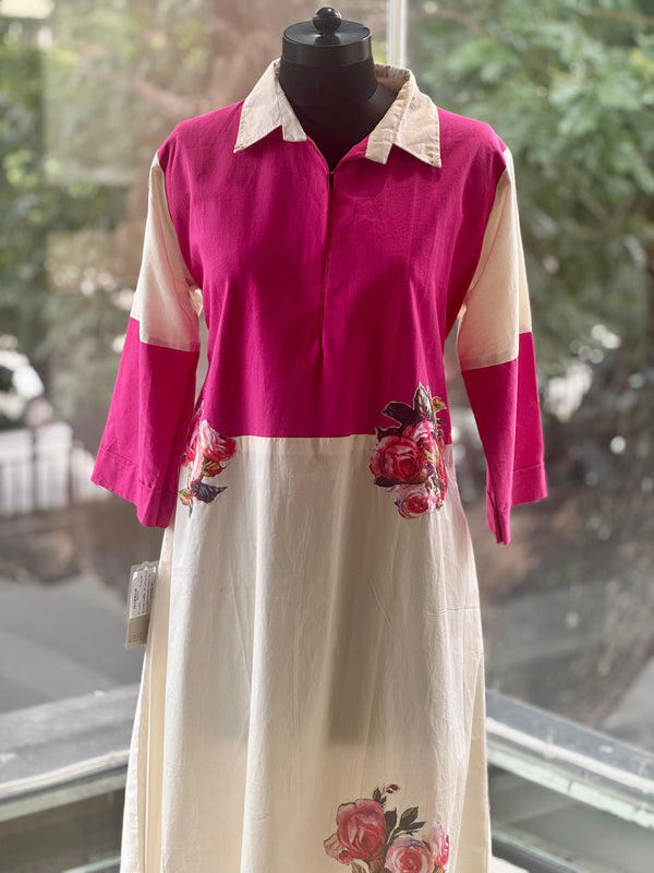 Designer Tunic pink color 