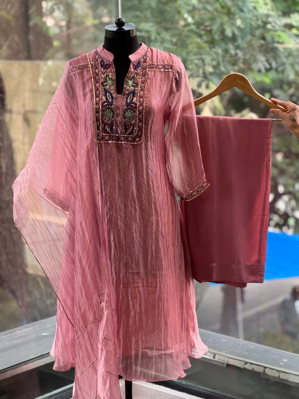 Pink Glass Tissue Suit