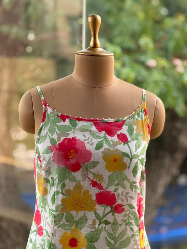 Pink Floral Spaghettti Co Ord