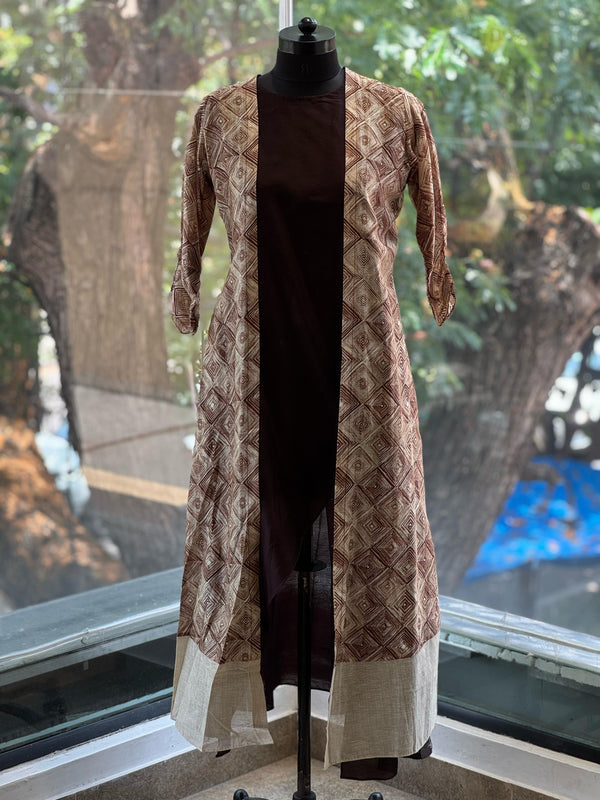 Brown Printed Tunic