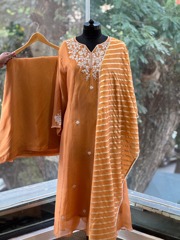Orange Tisue Suit