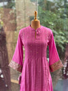 Pure Cotton Self-Weaving Lines Kurta Set with Kota Doria Dupatta