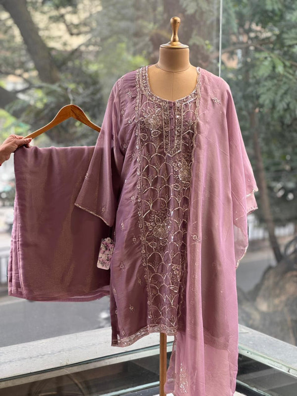 Mauve Tissue Suit