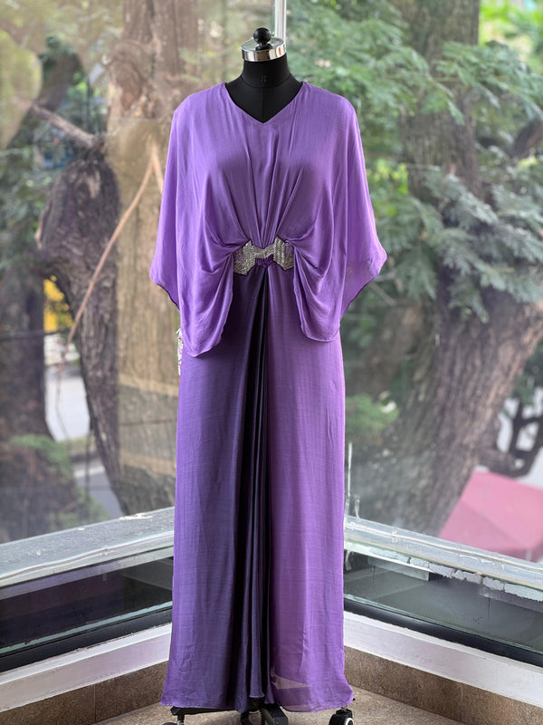 Lavender Shaded Kaftaan Style Gown